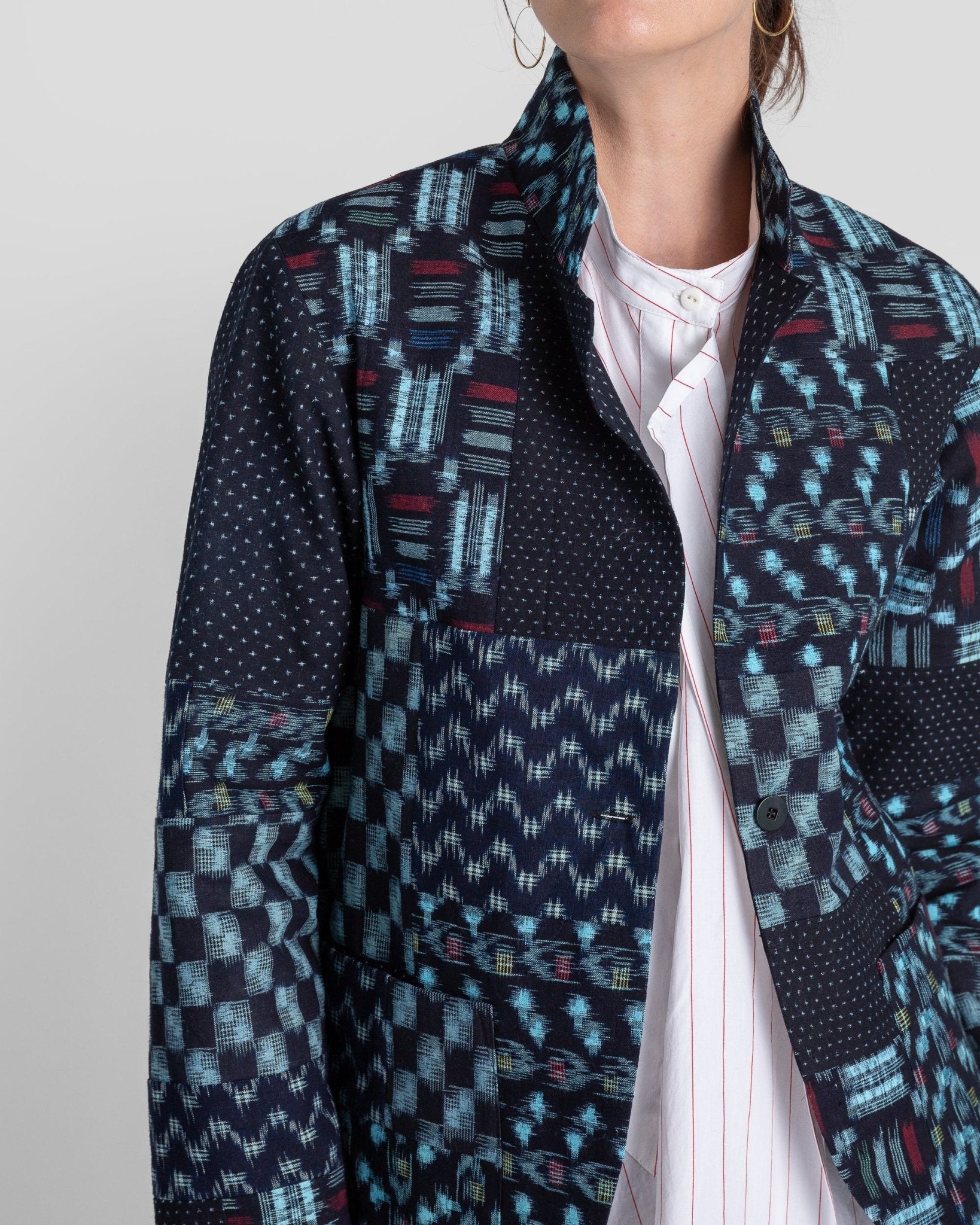 White Cotton Tilt Shirt with Red StripeTilt Shirts