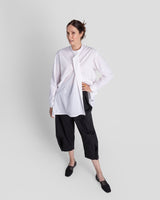 White Cotton Tilt Shirt with Red StripeTilt Shirts