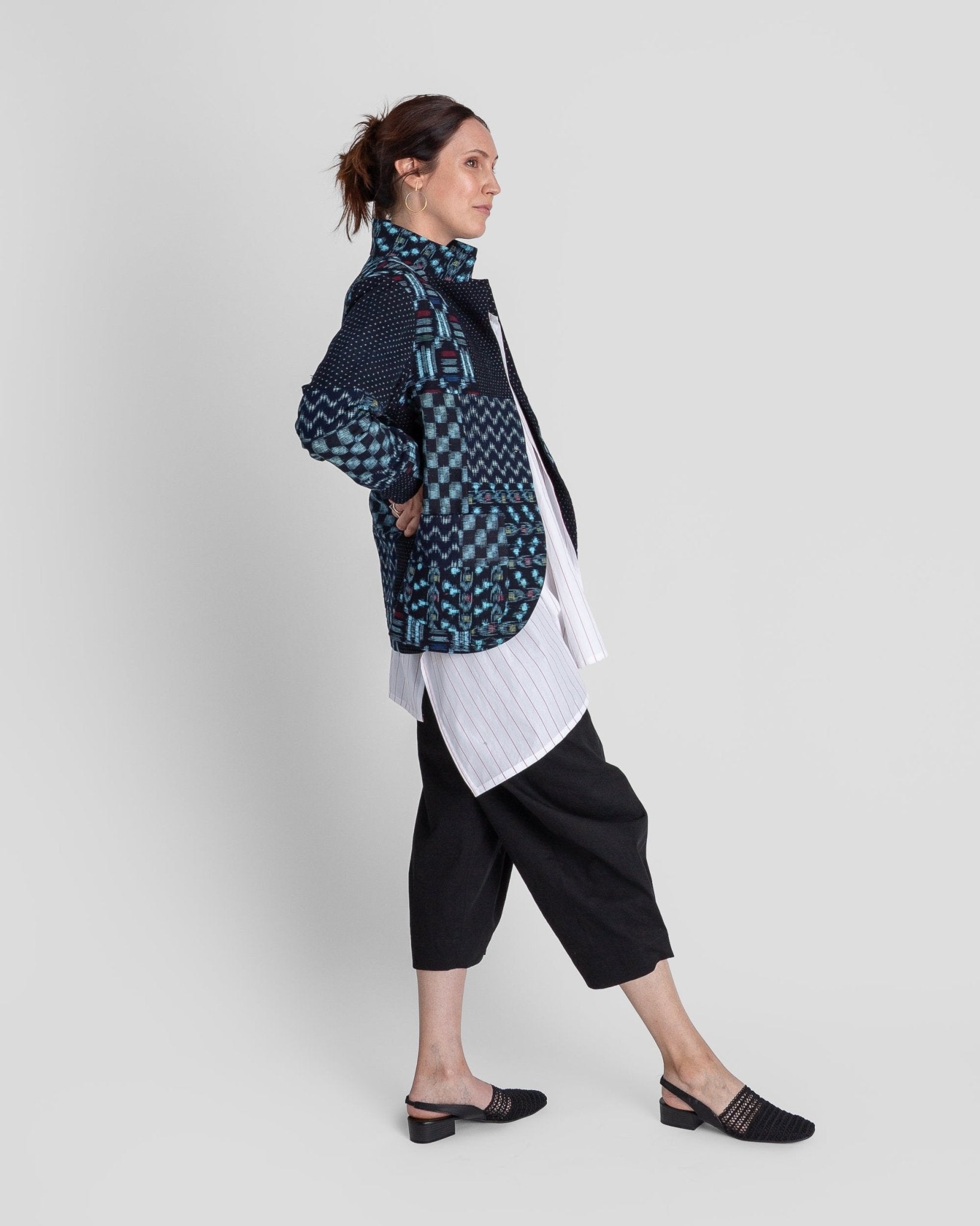 White Cotton Tilt Shirt with Red StripeTilt Shirts