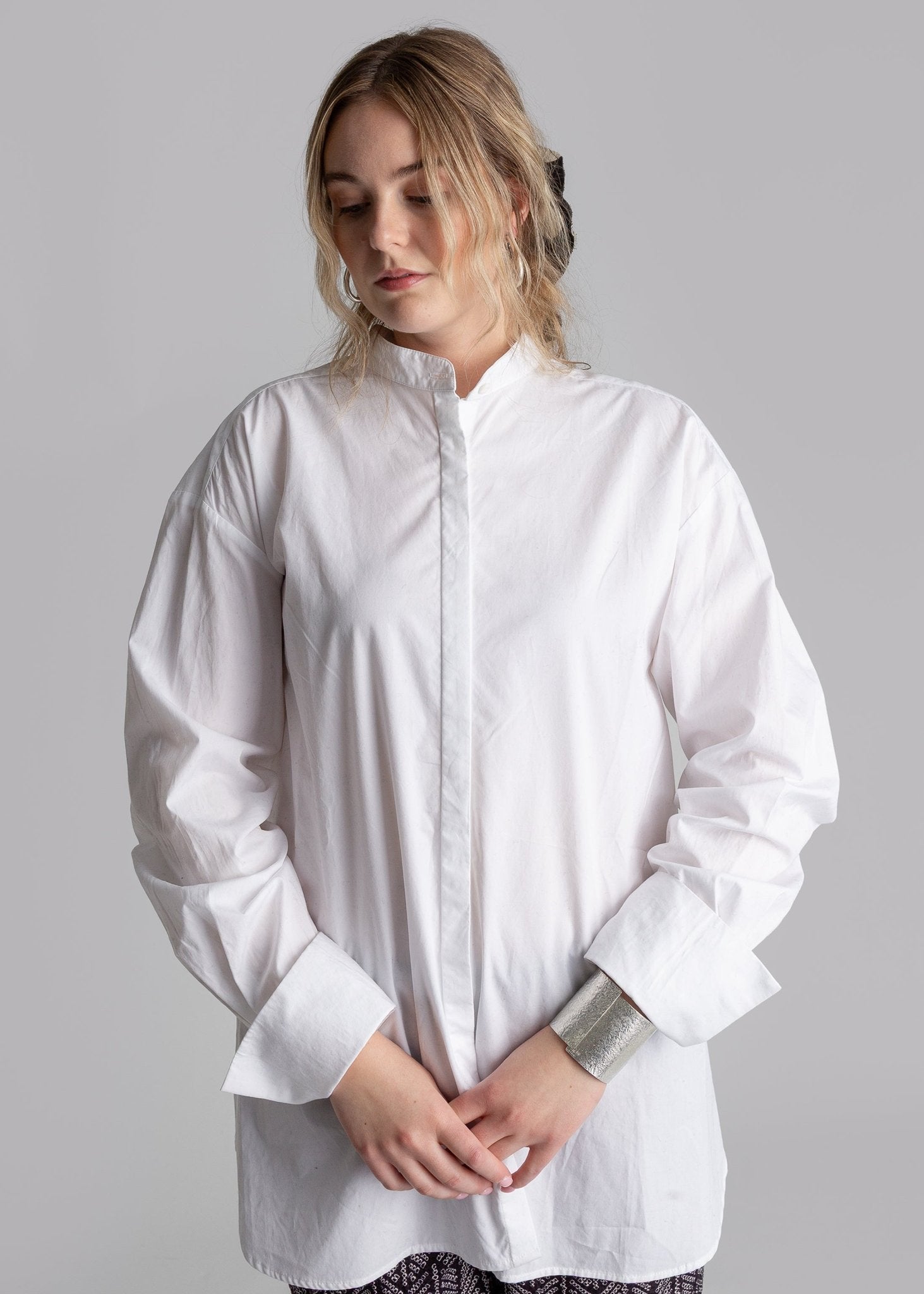 White Poplin Madison Shirt