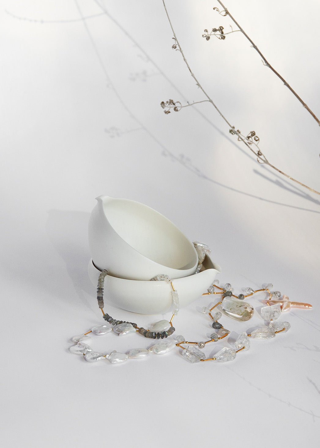 White Porcelain Wheel - Thrown PotteryServeware