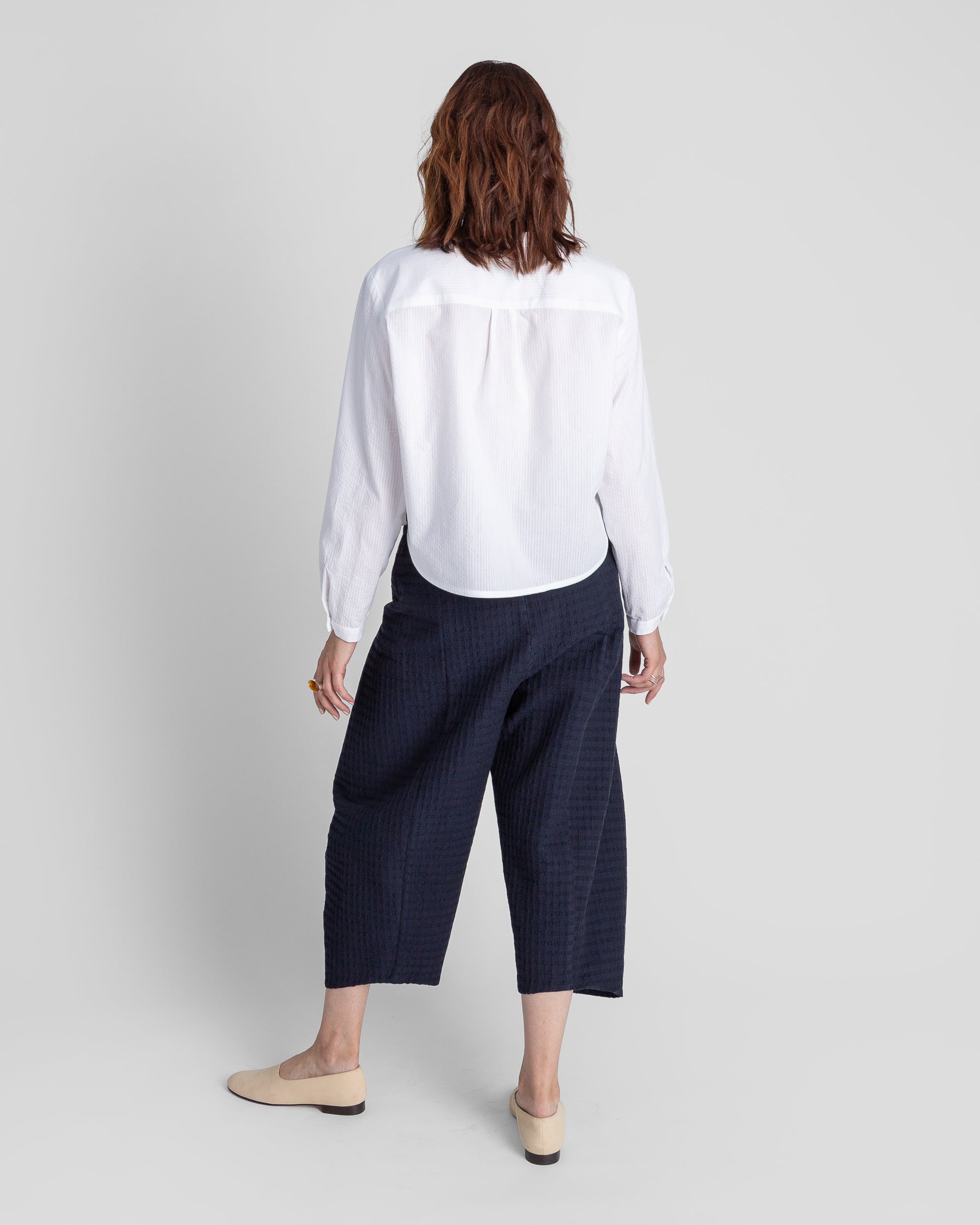 Paris Pant in Midnight Blue Nuno Cotton