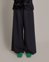 Wide Leg Pant in Hammered Silk StripePersonalise your own text here