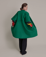 Wrap Vest in Green CashmerePersonalise your own text here