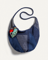 Zip Bag in Vintage Japanese Raw - Pieced Cotton - 10Small Zip Bag