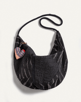 Zip Bag in Vintage Japanese Raw - Pieced Linens - 13Large Zip Bag